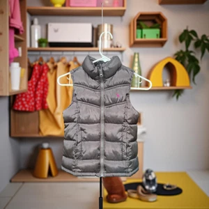 GUC Old Navy Girls Brown Puffer Vest Size M Medium - Picture 1 of 6