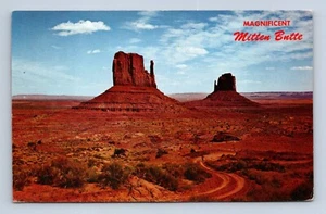 Mitten Butte Monument Valley Navajo Tribal Park Postkarte UT bis OR 1965 verschickt - Bild 1 von 2