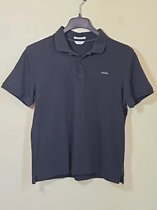 Polo Calvin Klein Hombre Talla Grande Negro Manga Corta Algodón Líquido - Imagen 1 de 7
