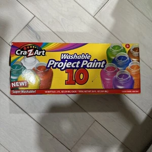 Crayola Washable Kids Paint Set, 2oz Bottles, 10 Count, Assorted CLASSIC COLORS - Picture 1 of 3