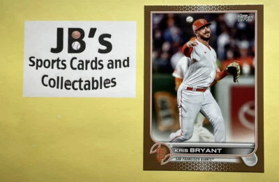 2022 Topps Series One Kris Bryant Gold Parallel #ed 1342/2022 SF Giants - Image 1 of 2