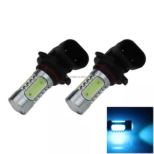 2x Ice Blue Car H10 Tail Light Fog Blub 5 Emitters COB SMD LED 9155 H501 - Picture 1 of 5