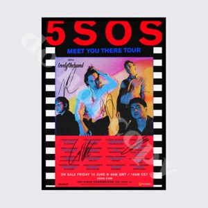 5 SECONDS OF SUMMER SIGNED AUTOGRAPH TOUR POSTER PRINT A5 A4 - Picture 1 of 1
