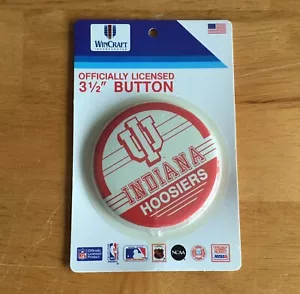 "Pin de botón oficial de 3,5"" Wincraft Indiana Hoosiers NCAA de colección nuevo en paquete sin abrir" - Imagen 1 de 2