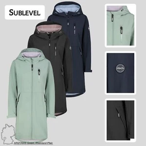 Sublevel Damen Softshell Regenmantel mit Kapuze wasserabweisend atmungsaktiv lan - Bild 1 von 28
