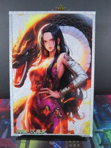 Tablero de arte de anime coleccionable Nami & Boa Hancock One Piece A6 Shikishi Glitter - Imagen 1 de 3