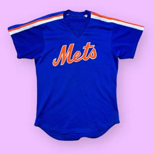 Vintage New York Mets Jersey Rawlings 1980s Blue Away Men’s Medium Vtg - Picture 1 of 4