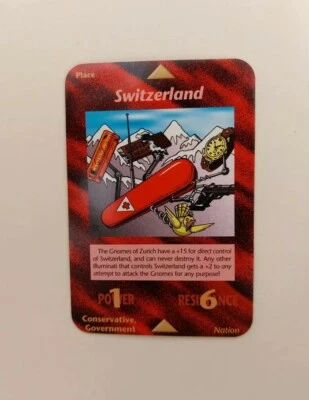 INWO Illuminati New World Order SWITZERLAND - 1995 Unlimited Edition - Card Game - Bild 1 von 2
