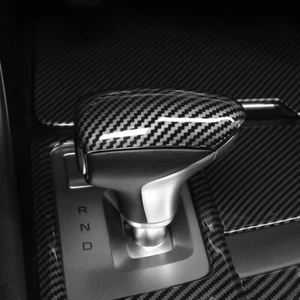 Glossy ABS Carbon Fiber Console Gear Shift Knob Stick Cover For Genesis G70 19 - Imagen 1 de 5