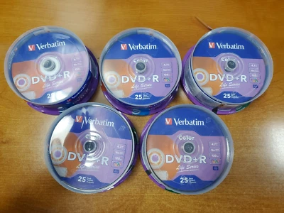 125 Discs Total: Verbatim Color Life Series 4.7Gb 16X Color DVD+R - 3C - Image 1 of 4