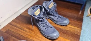 Palladium Pallabrouse Men's Baggy Wax Boots Grey/Blu French Metal US8 UK7 - Picture 1 of 5