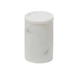 Resin Bathroom Canister - White Marble Look | Bnb Supplies - Picture 1 of 1