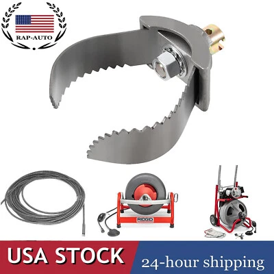 for Sewer Auger Drain Cleaner 3" Ridgid Style 52822 Double Cutter Sewer Cleaning - Image 1 of 4