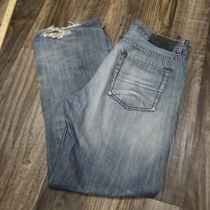 Vintage Skater Wide Leg Jeans 34 Sean John Light Wash Baggy Denim Rap Art Y2K - Picture 1 of 21