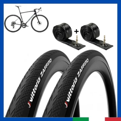 kit Copertoncini Vittoria Zaffiro IV 700x28 pneumatico bici corsa copertone prom - Imagen 1 de 4