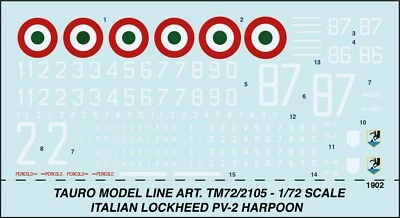 TAURO MODEL TM72/2105 LOCKHEED PV-2 HARPOON VERSIONE A.M.I. SCALA 1:72 - Immagine 1 di 3