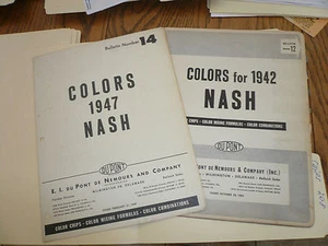 1942 & 1947 Nash DuPont Delux Color Chip Paint Sample - Vintage - Picture 1 of 1