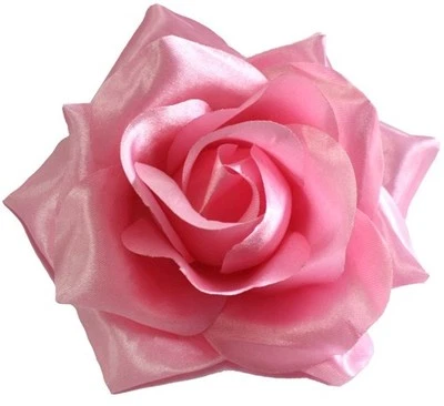 60050 Light Pink Rose Hair Clip Sourpuss Rockabilly Retro Pinup Flower Barrette - Image 1 of 2