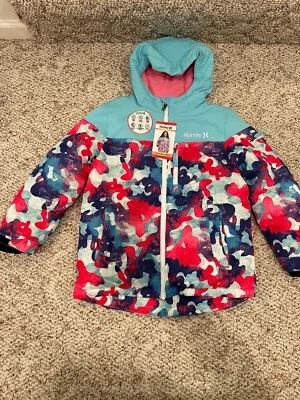 Hurley Winter Heavyweight Snow Jacket Youth/Girls Water Resistant Size 10-12 - Image 1 of 4
