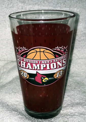 2013 FINAL FOUR Louisville CARDINALS NCAA NATIONAL CHAMPS Pint GLASS #2 Cover