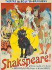 Plaque Alu Deco Affiche Theatre Bouffes Parisiens Operette Shakspeare Operette