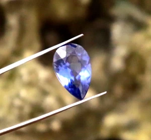 8-9 CT Blue Tanzanite Pear Shape Tanzanite Gem AAA+ Loose Gemstone Custom Free - Picture 1 of 7