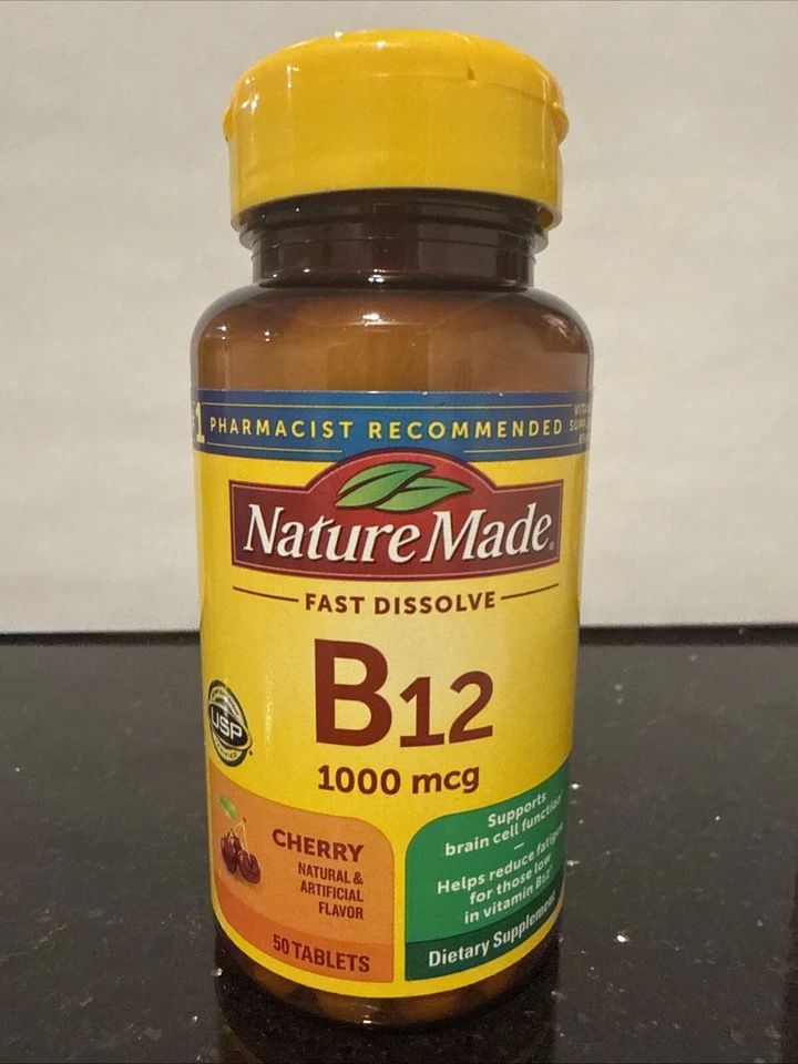 Nature Made Vitamina B-12 - Cereza 1.000 mcg 50 comprimidos Foto 1 de 1
