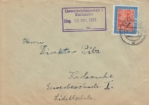 BRD - Mi 312 - EF - Gewerbelehranstalt - Stempel 29.10.59 Baden Baden - Bild 1 von 1