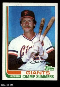 1982 Topps Traded #115 Champ Summers T Giants 7 - NM - Picture 1 of 2