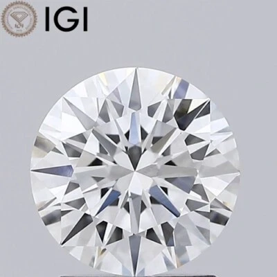IGI Certified CVD Lab Grown Diamond 1.40 CARAT F Color VVS2 Clarity Round Shape - Image 1 of 4