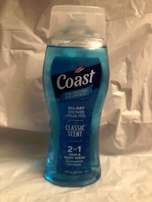 全新 Coast 头发和沐浴露 双动作配方 经典香味 18 盎司 — 第 1/4 张图片