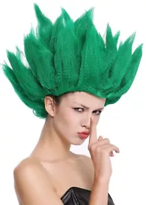 Perücke Damen Herren Karneval Blume Tulpe Dämon Elfe Waldfee Grün hochtoupiert - Bild 1 von 7