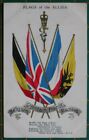 OLD POSTCARD WW1 FLAGS OF THE ALLIES GT.BRITAIN FRANCE RUSSIA BELGIUM
