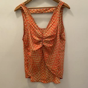 Poetry Clothing Womens Boho Sleeveless Geometric Open Front Top Size Medium - Picture 1 of 13