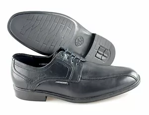 Men's MEPHISTO 'Fabio' Black Leather Bicycle Toe Oxfords Size US 11 EUR 10.5 - Picture 1 of 6