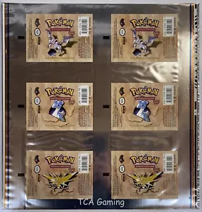 DOUBLE UNCUT Booster Pack WRAPPER Art Set Authentic Pokemon - Picture 1 of 4
