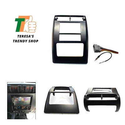 Kit de tablero de instalación de coche estéreo radio DIN doble de repuesto compatible con Jeep... Foto 1 de 4