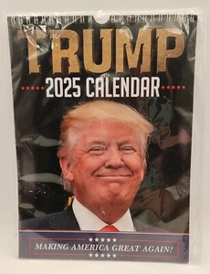 President Donald Trump 2025 12 Month Wall Calendar Political Republican Gift - Picture 1 of 5