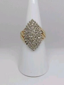 10k 68 Natural Diamond Cluster Ring 1.70 tcw - Picture 1 of 10