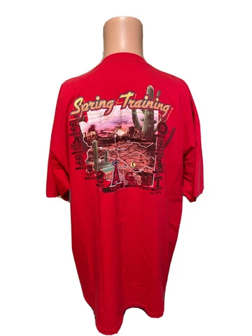 Vintage 2008 Los Angeles Angels Spring Training Shirt Size Large Majestic Cover