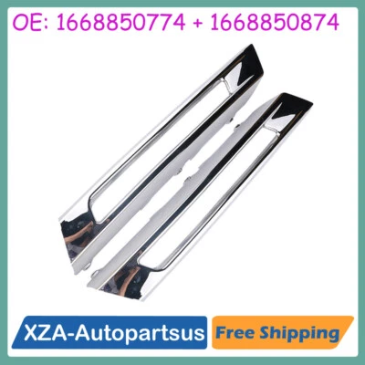 Pair L+R Front Fog Lights Cover Trim For Mercedes Benz W166 ML250 ML350 2012-15 - Изображение 1 из 4