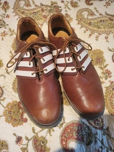 Rare Adidas adiPURE 360 Golf Shoes White Brown Size US 11 MINT - Picture 1 of 4