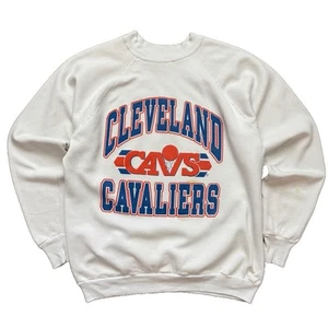 VTG 80s Trench NBA Cleveland Cavaliers Crew Neck Sweatshirt - Women's L Men's M - Picture 1 of 8