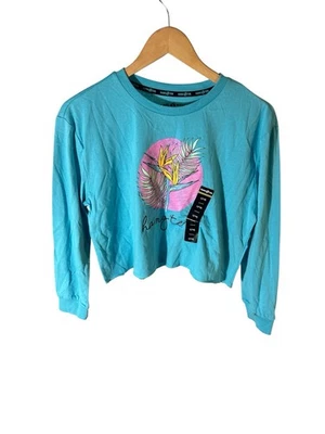 Camiseta Hang Ten Girls azul floral tamanho G (14) - Imagem 1 de 4