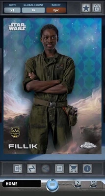 Topps Star Wars Card Trader. Epic. Topps Chrome Star Wars 2025. Fillik. Limited - Imagen 1 de 2