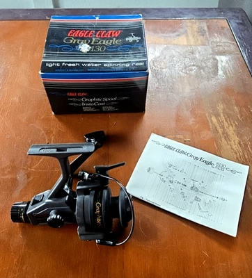 Eagle Claw Gray Eagle 8130 Spinning Reel Ball Bearing Made in Korea - Image 1 of 4
