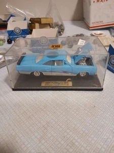 1969 69 Plymouth GTX HEMI Collectible 1/64 Scale Diecast Diorama Model Blue - Picture 1 of 4