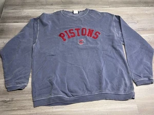 NBA Exclusive Collection Detroit Pistons Crewneck Sweatshirt  Basketball Blue XL - Picture 1 of 8