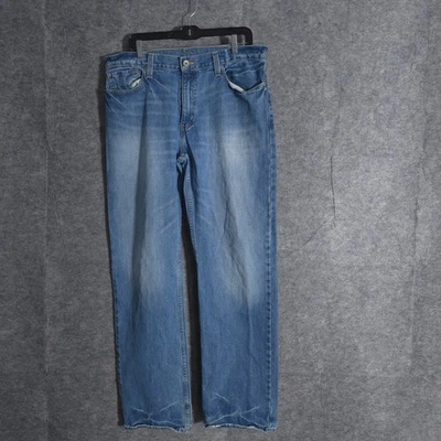 Jeans jeans masculino Roebuck & CO relaxado perna reta tamanho 34x34 lavagem leve - Imagem 1 de 4