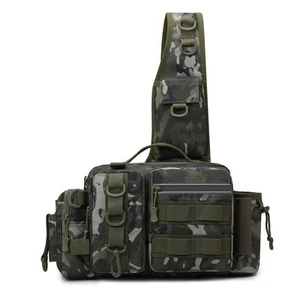 Men's Fishing Backpack: Equipped with bait box, equipment storage bag, pole hold - Picture 1 of 18